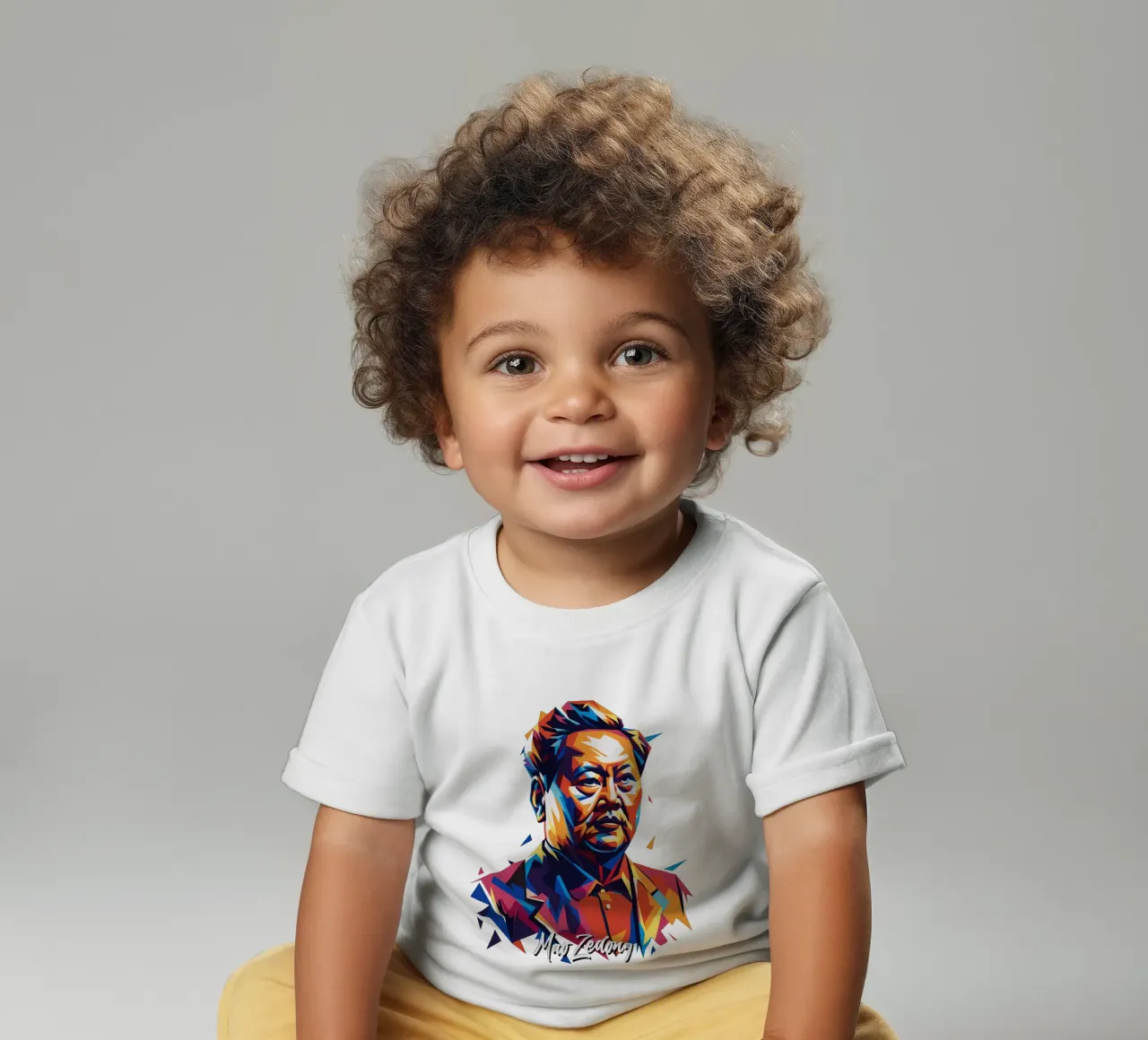 Mao Zedong in WPAP Pop Art camiseta de bebé de vectorartnesia