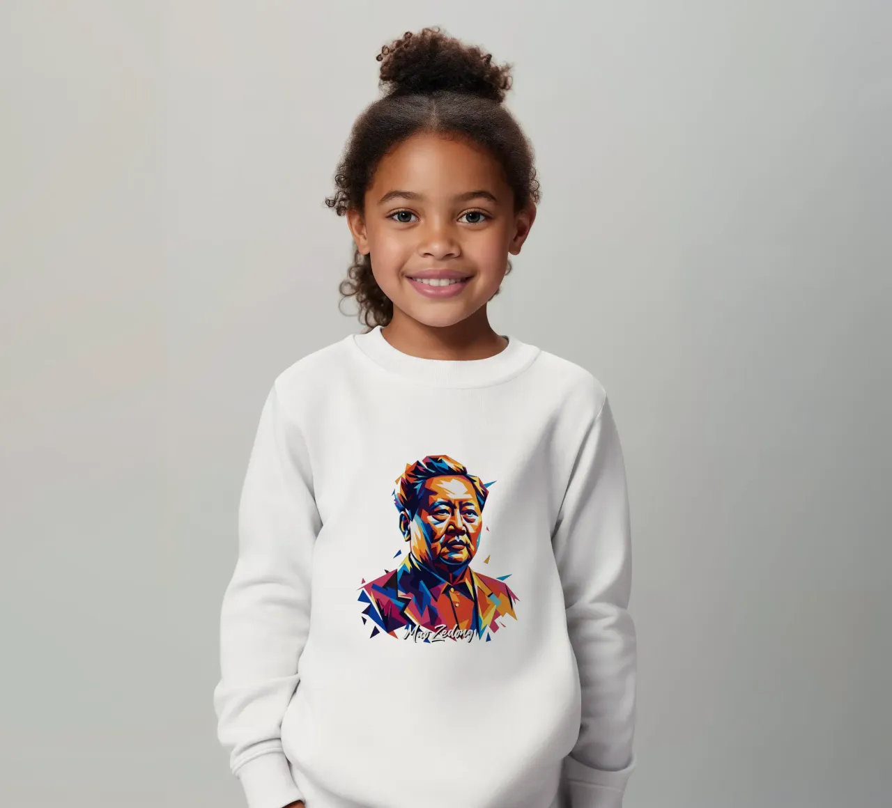 Mao Zedong in WPAP Pop Art sudadera para niño de vectorartnesia