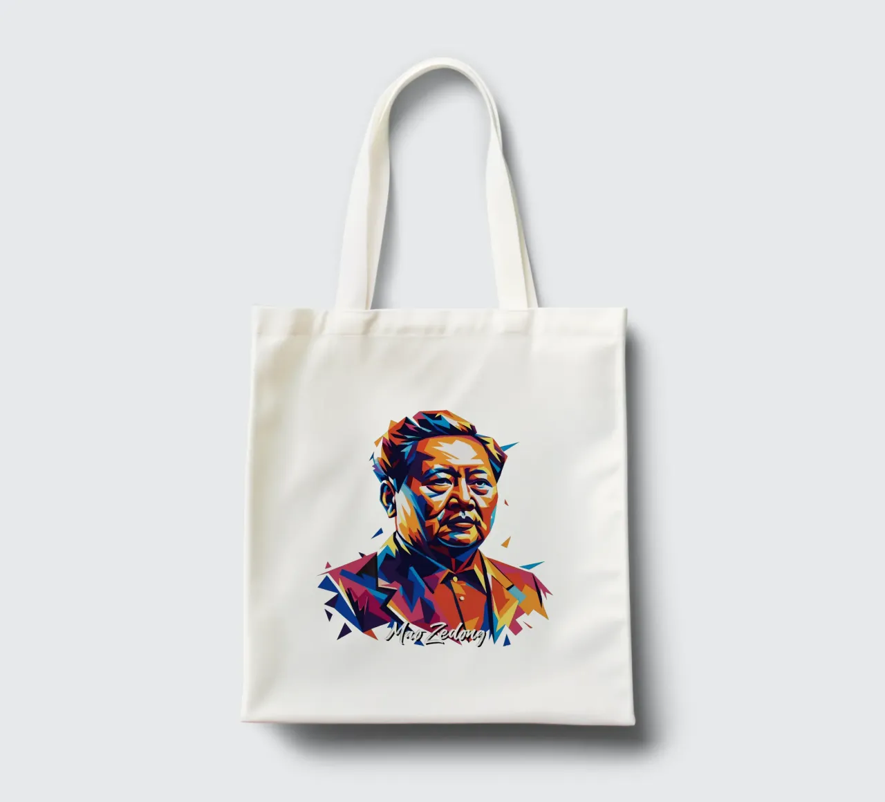 Mao Zedong in WPAP Pop Art borsa in juta da vectorartnesia