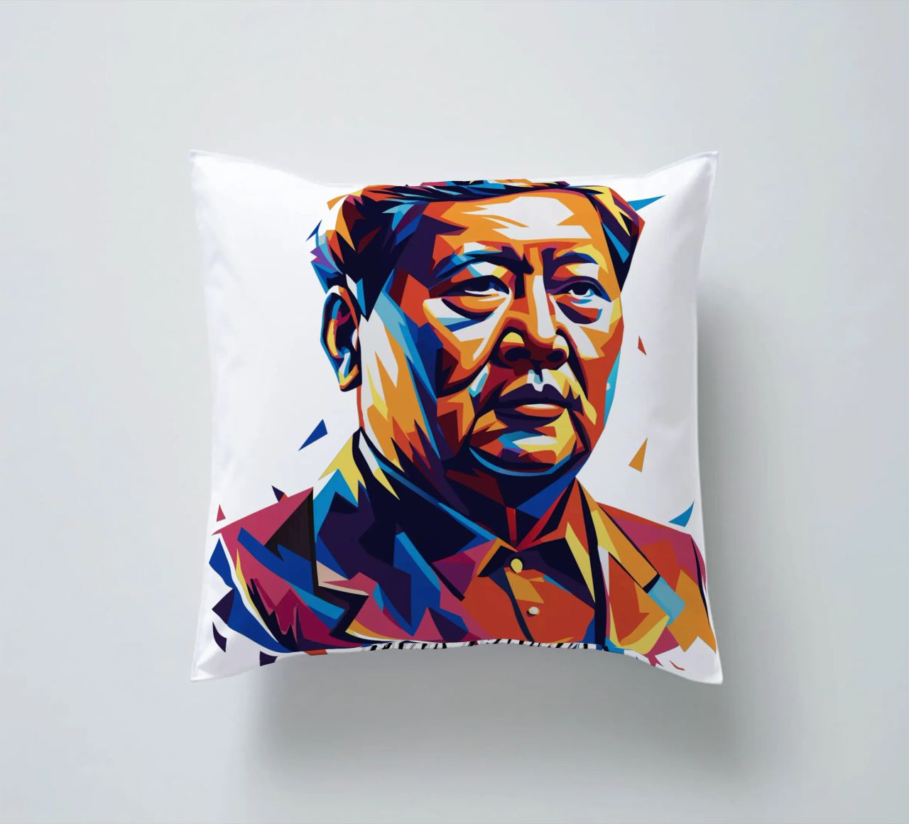 Mao Zedong in WPAP Pop Art cuscino da vectorartnesia