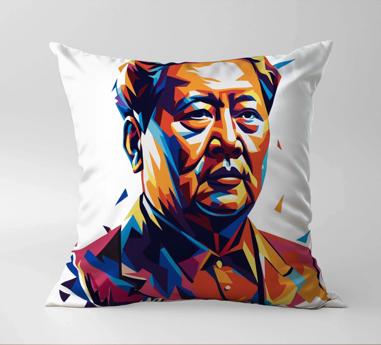 Mao Zedong in WPAP Pop Art cuscino da vectorartnesia