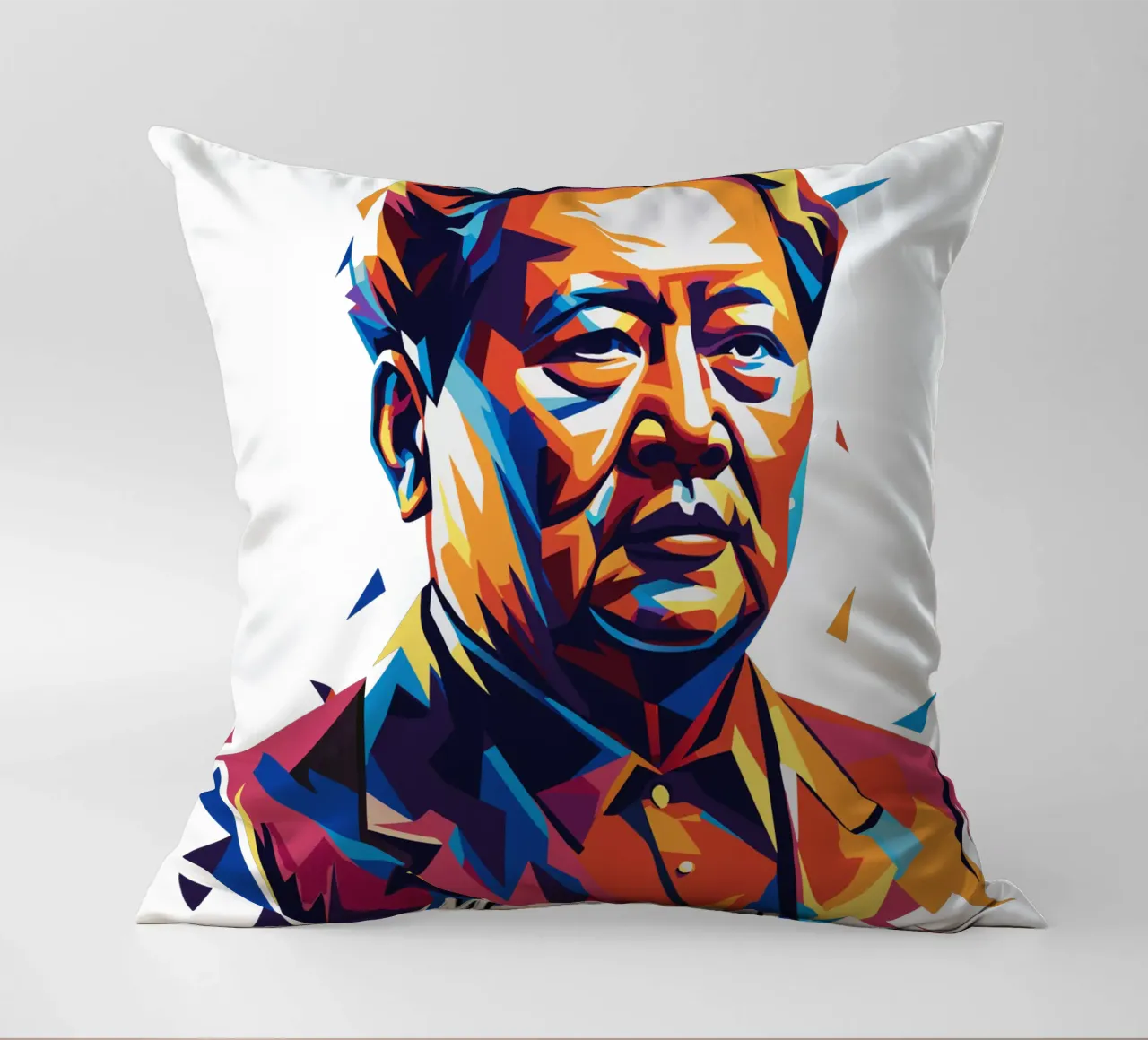 Mao Zedong in WPAP Pop Art cuscino da vectorartnesia