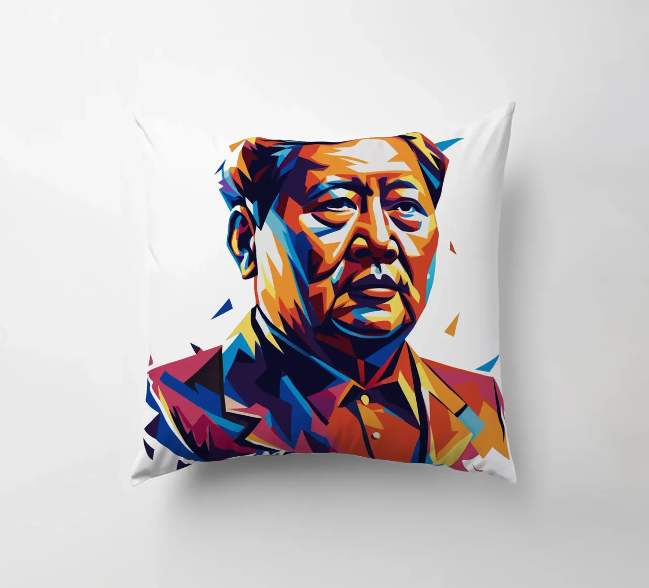 Mao Zedong in WPAP Pop Art cuscino da vectorartnesia