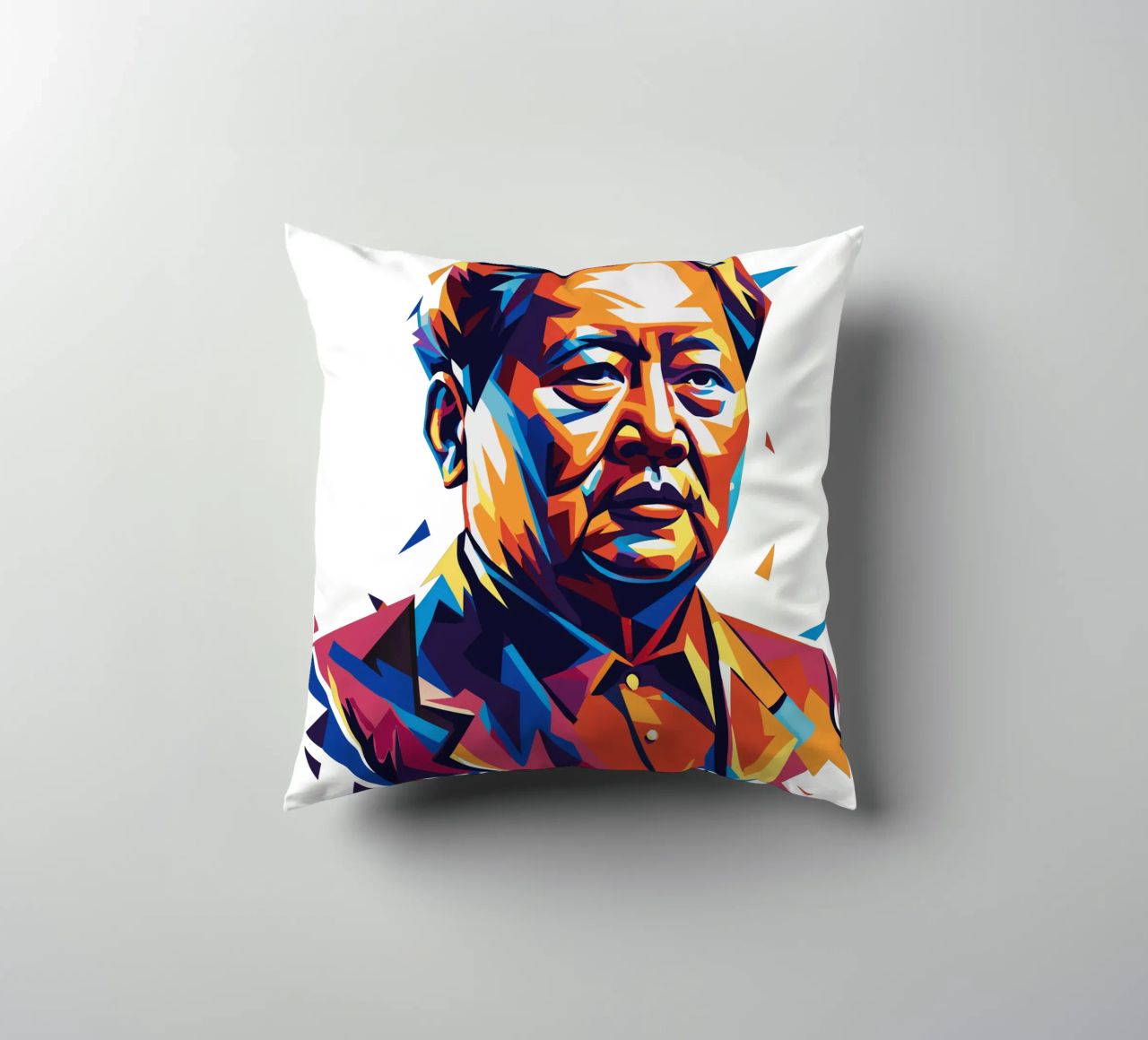 Mao Zedong in WPAP Pop Art cuscino da vectorartnesia