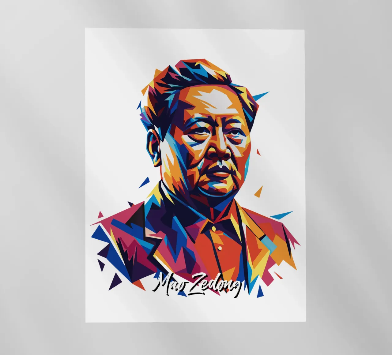 Mao Zedong in WPAP Pop Art lámina retroiluminada de vectorartnesia