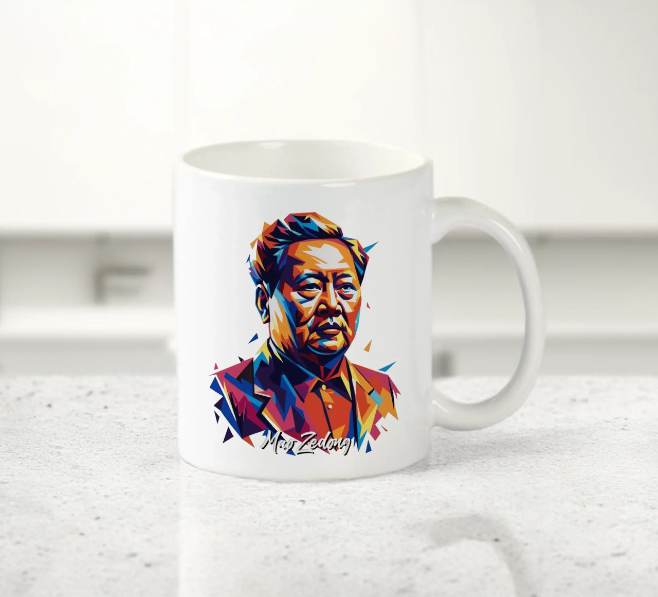 Mao Zedong in WPAP Pop Art tazza in ceramica da vectorartnesia