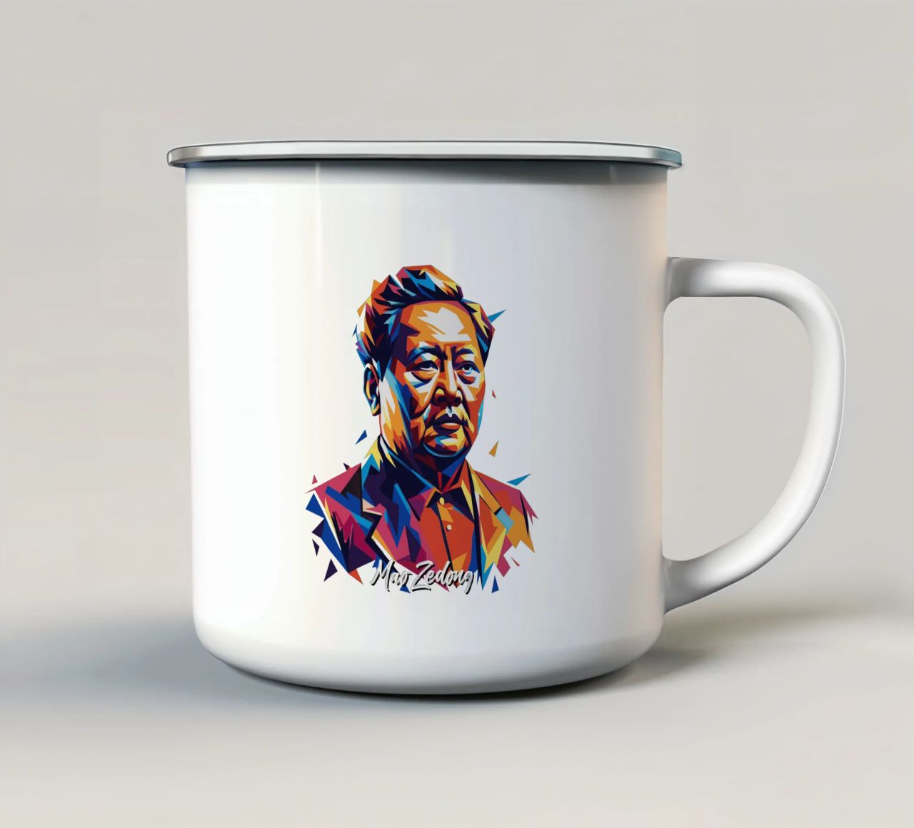 Mao Zedong in WPAP Pop Art tazza in smalto da vectorartnesia