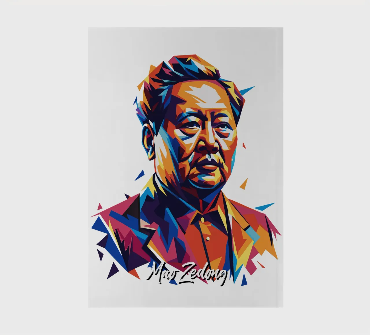 Mao Zedong in WPAP Pop Art notebook by vectorartnesia