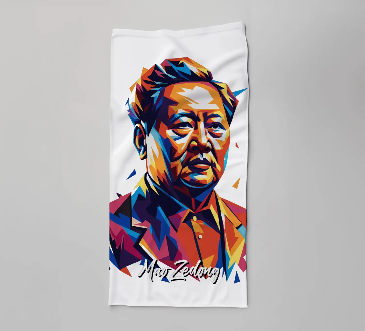 Mao Zedong in WPAP Pop Art toalla de baño de vectorartnesia