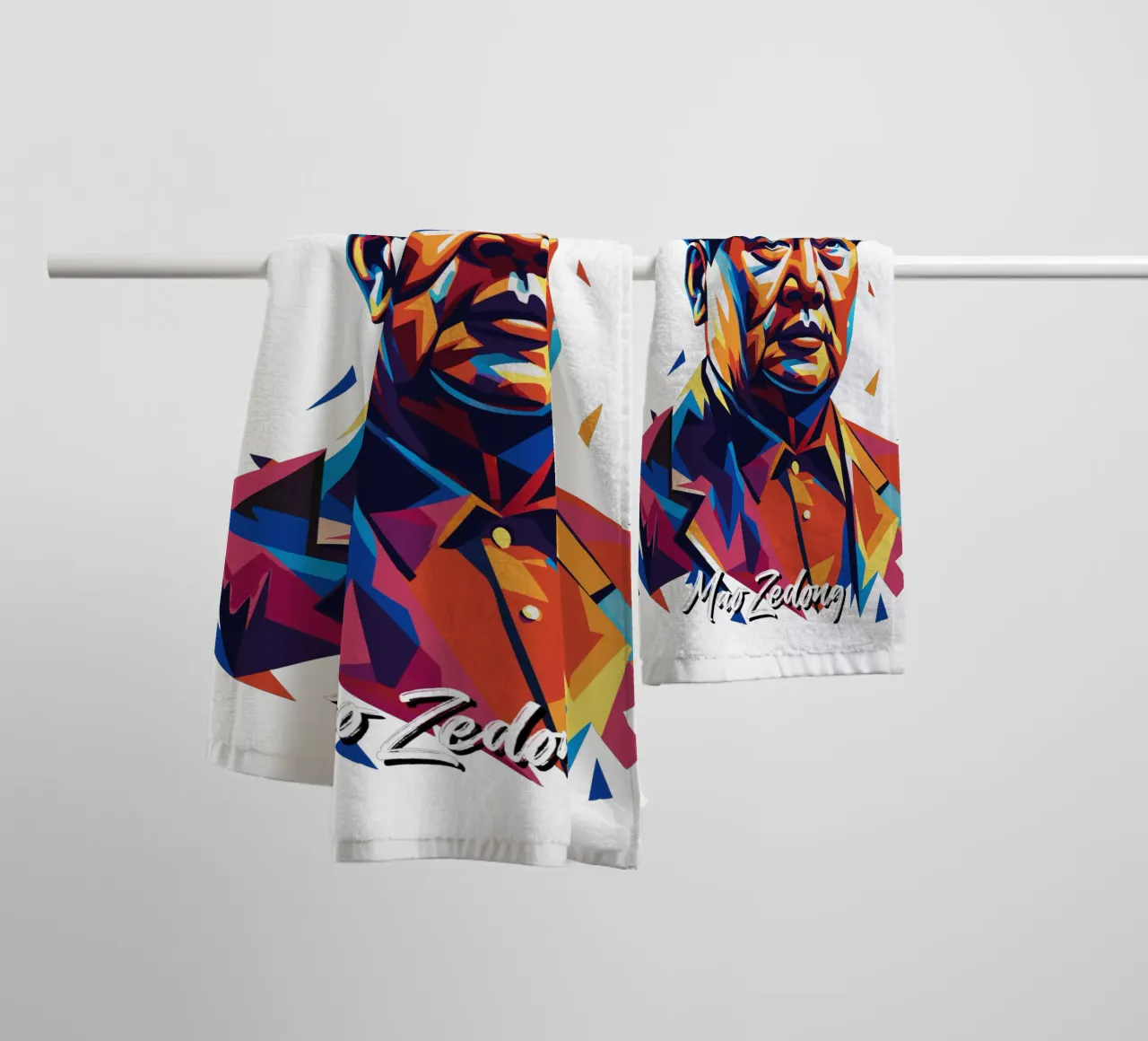 Mao Zedong in WPAP Pop Art toalla de baño de vectorartnesia