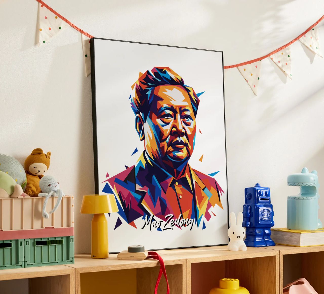 Mao Zedong in WPAP Pop Art alluminio dibond da vectorartnesia