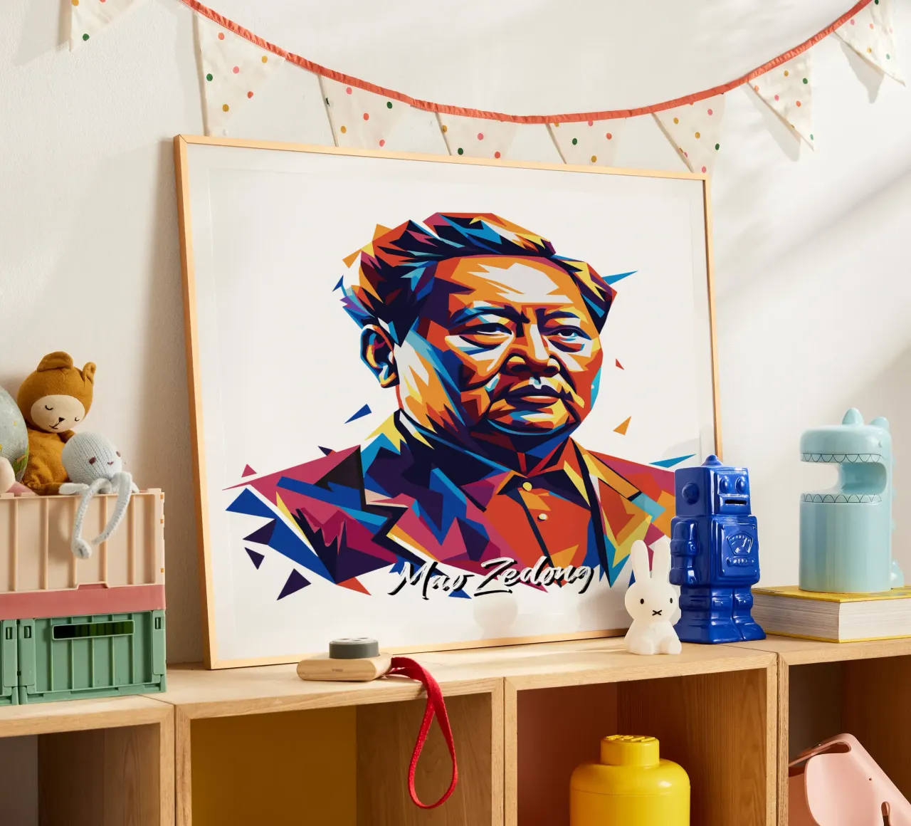 Mao Zedong in WPAP Pop Art carta hahnemühle da vectorartnesia