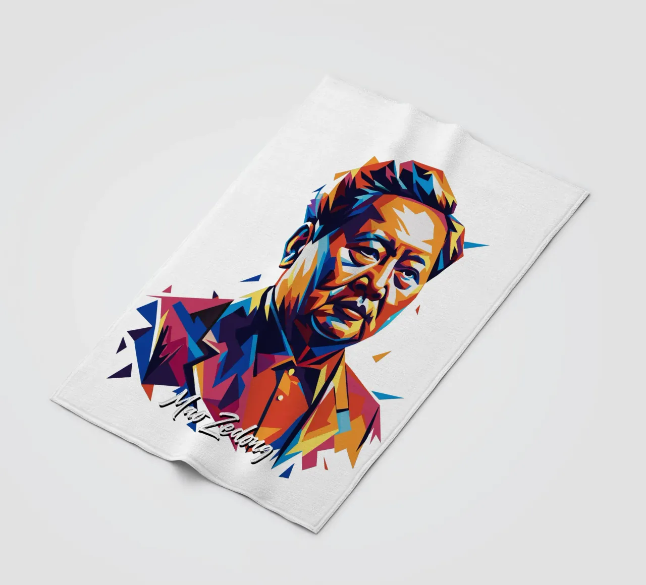 Mao Zedong in WPAP Pop Art manta de franela de vectorartnesia