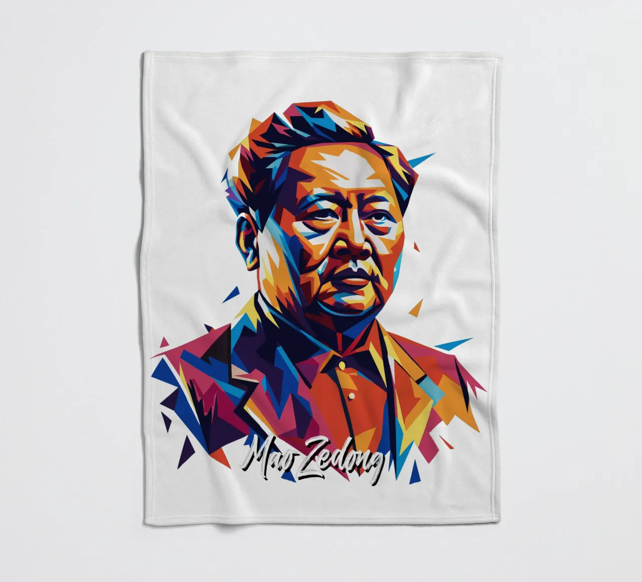 Mao Zedong in WPAP Pop Art coperta in pile da vectorartnesia