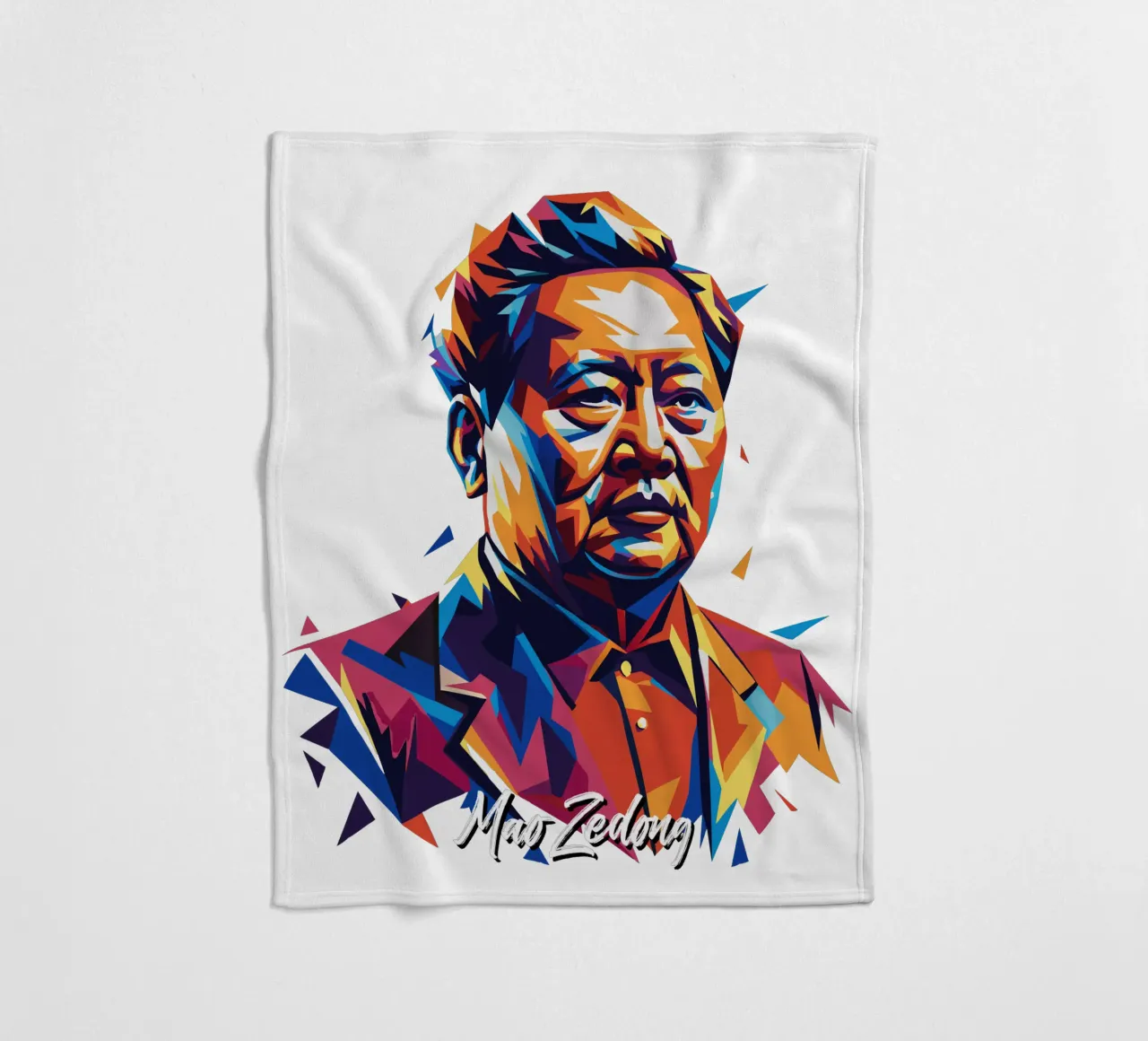 Mao Zedong in WPAP Pop Art manta de franela de vectorartnesia