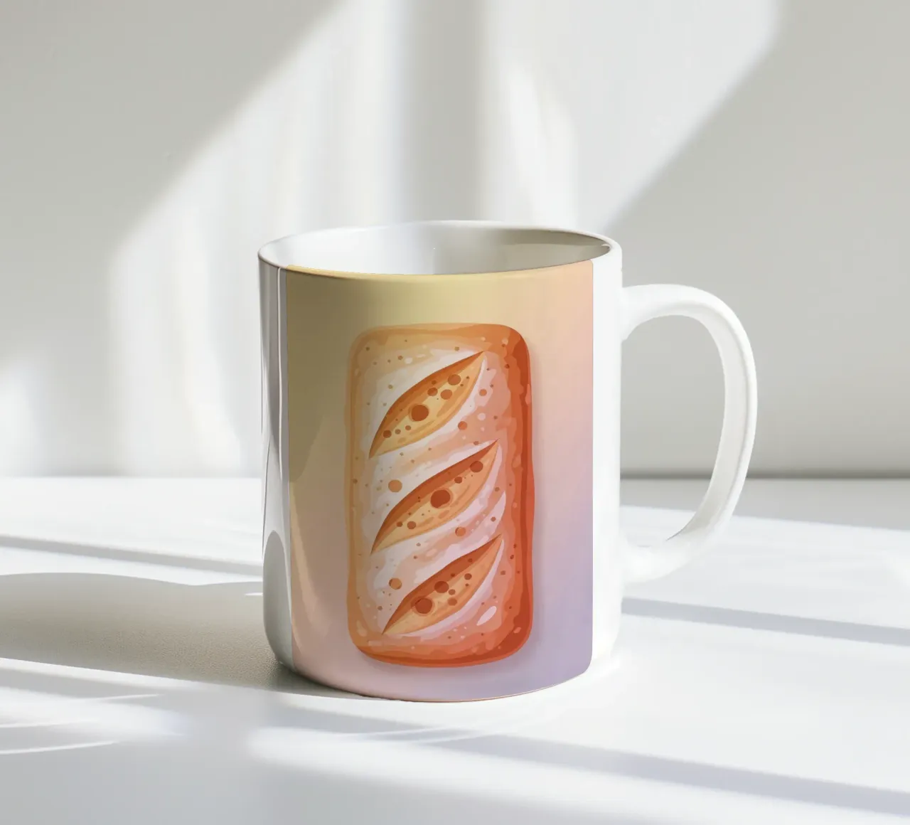 Ciabatta Rustic ceramic mug by FlatPrint Studio