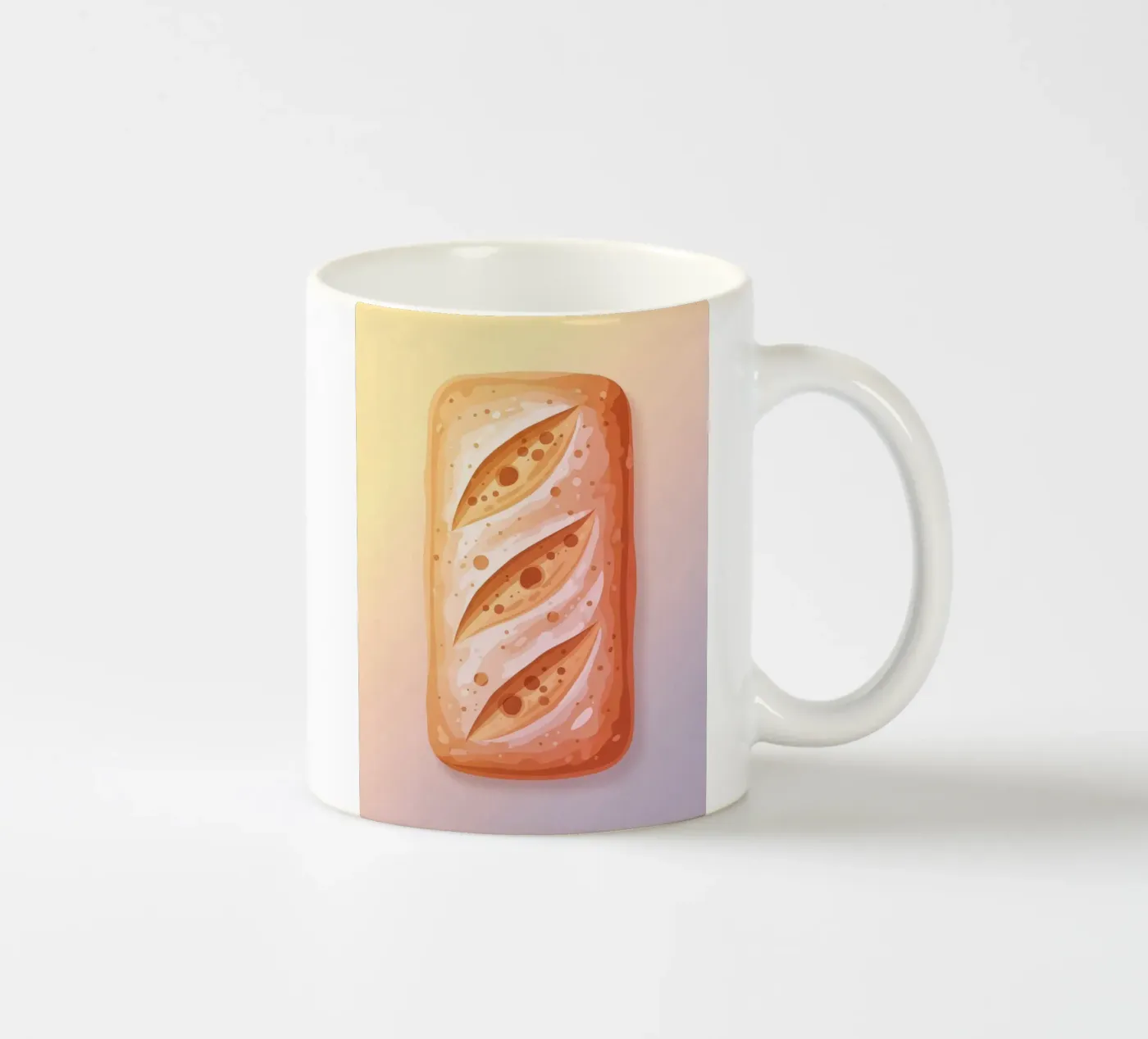 Ciabatta Rustic ceramic mug by FlatPrint Studio