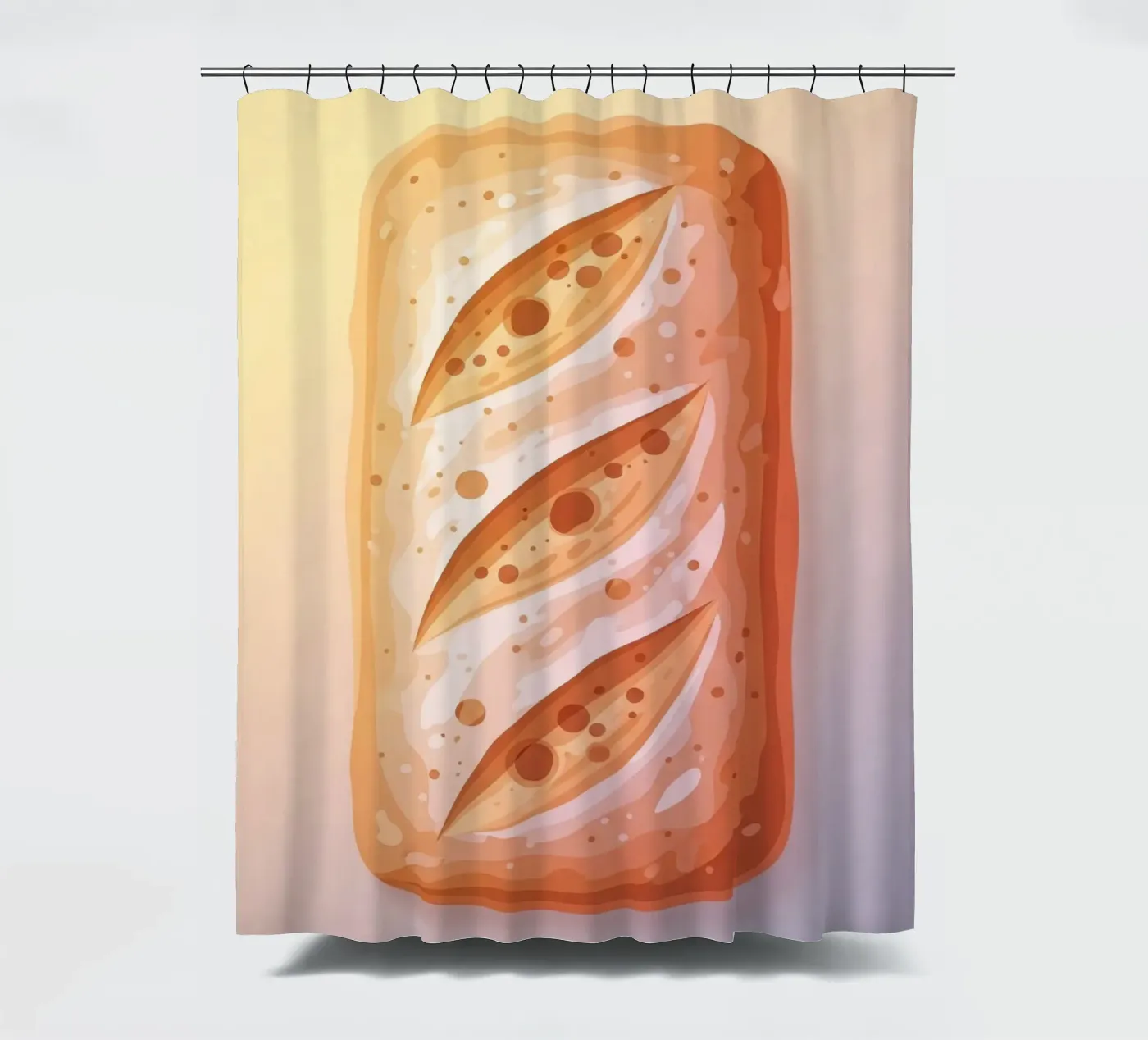 Ciabatta Rustic Duschvorhang von FlatPrint Studio