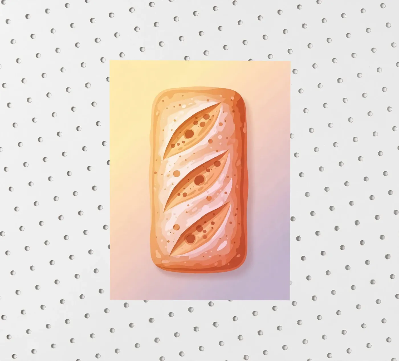 Ciabatta Rustic sticker van FlatPrint Studio