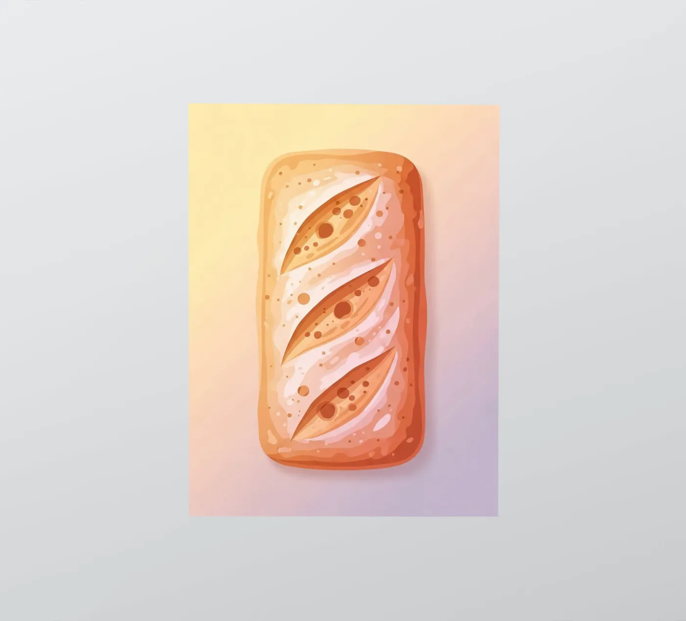 Ciabatta Rustic sticker van FlatPrint Studio