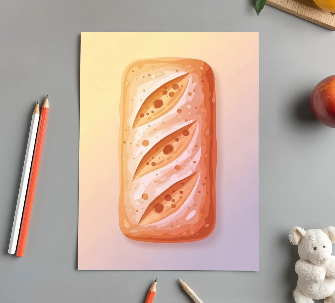Ciabatta Rustic sticker sheet by FlatPrint Studio