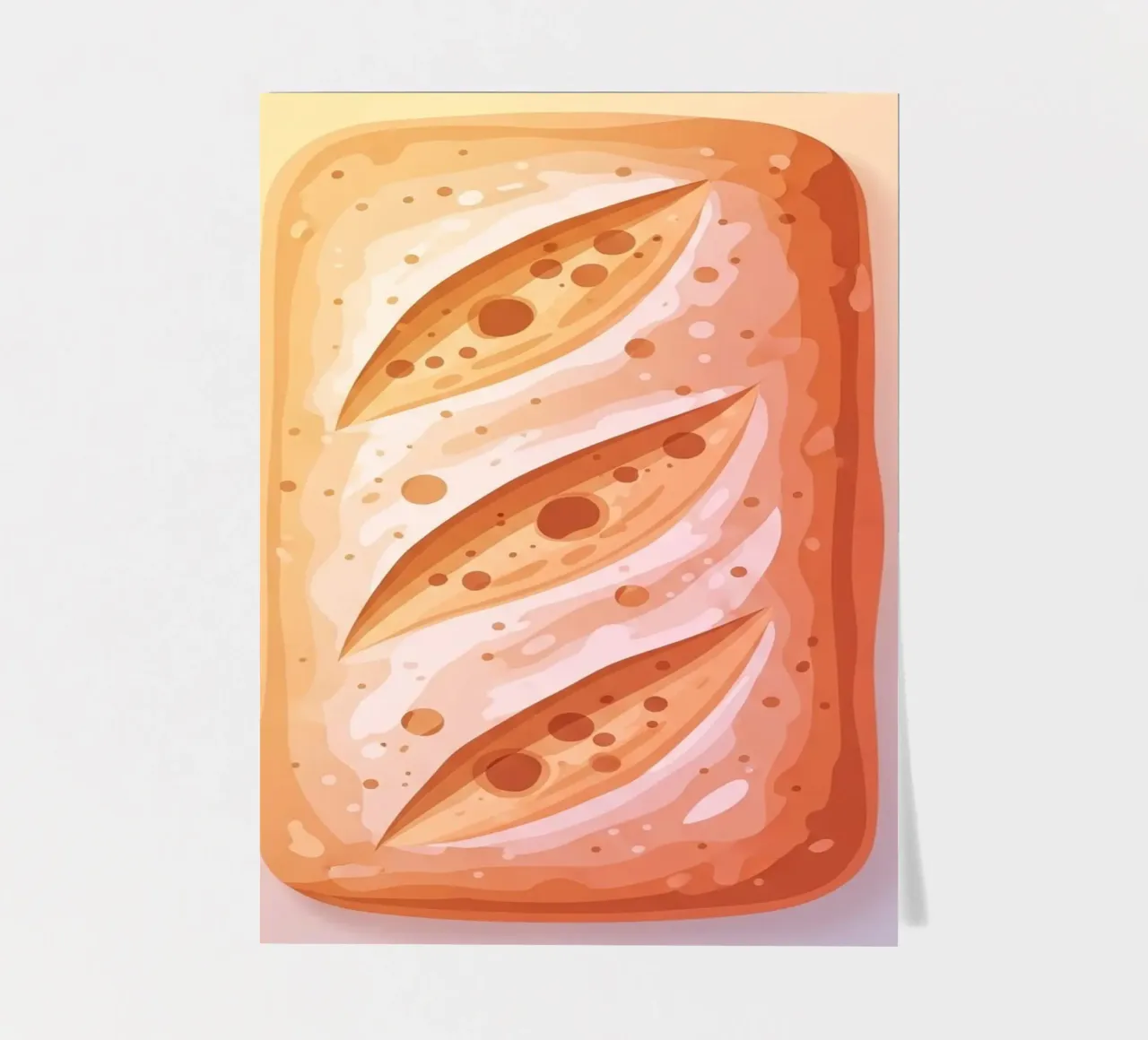 Ciabatta Rustic sticker sheet by FlatPrint Studio