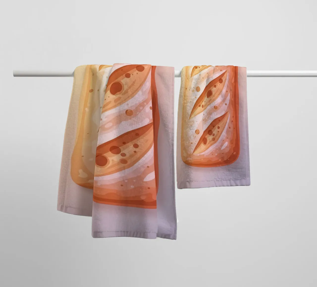 Ciabatta Rustic towel by FlatPrint Studio