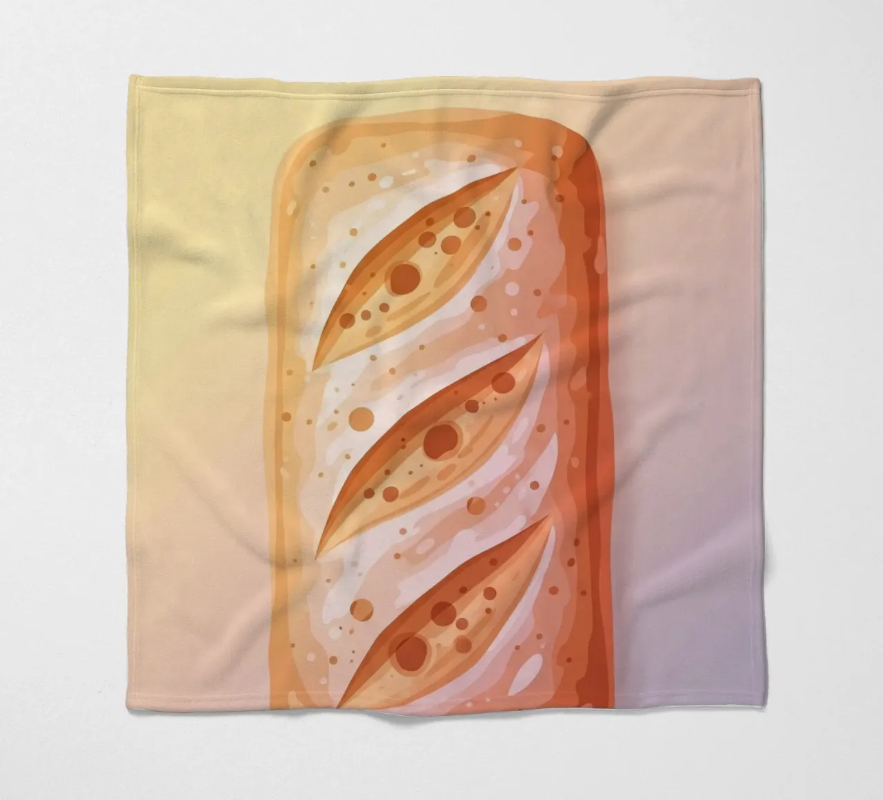 Ciabatta Rustic fleecedeken van FlatPrint Studio