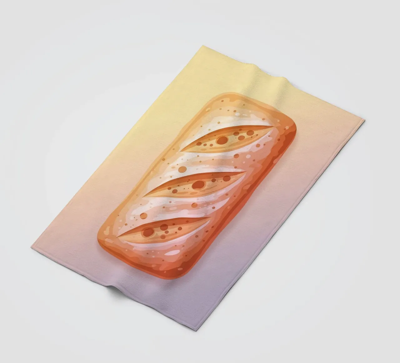 Ciabatta Rustic fleecedeken van FlatPrint Studio