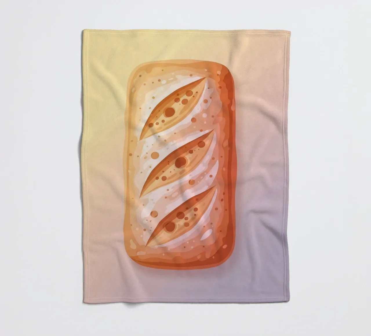 Ciabatta Rustic fleecedeken van FlatPrint Studio