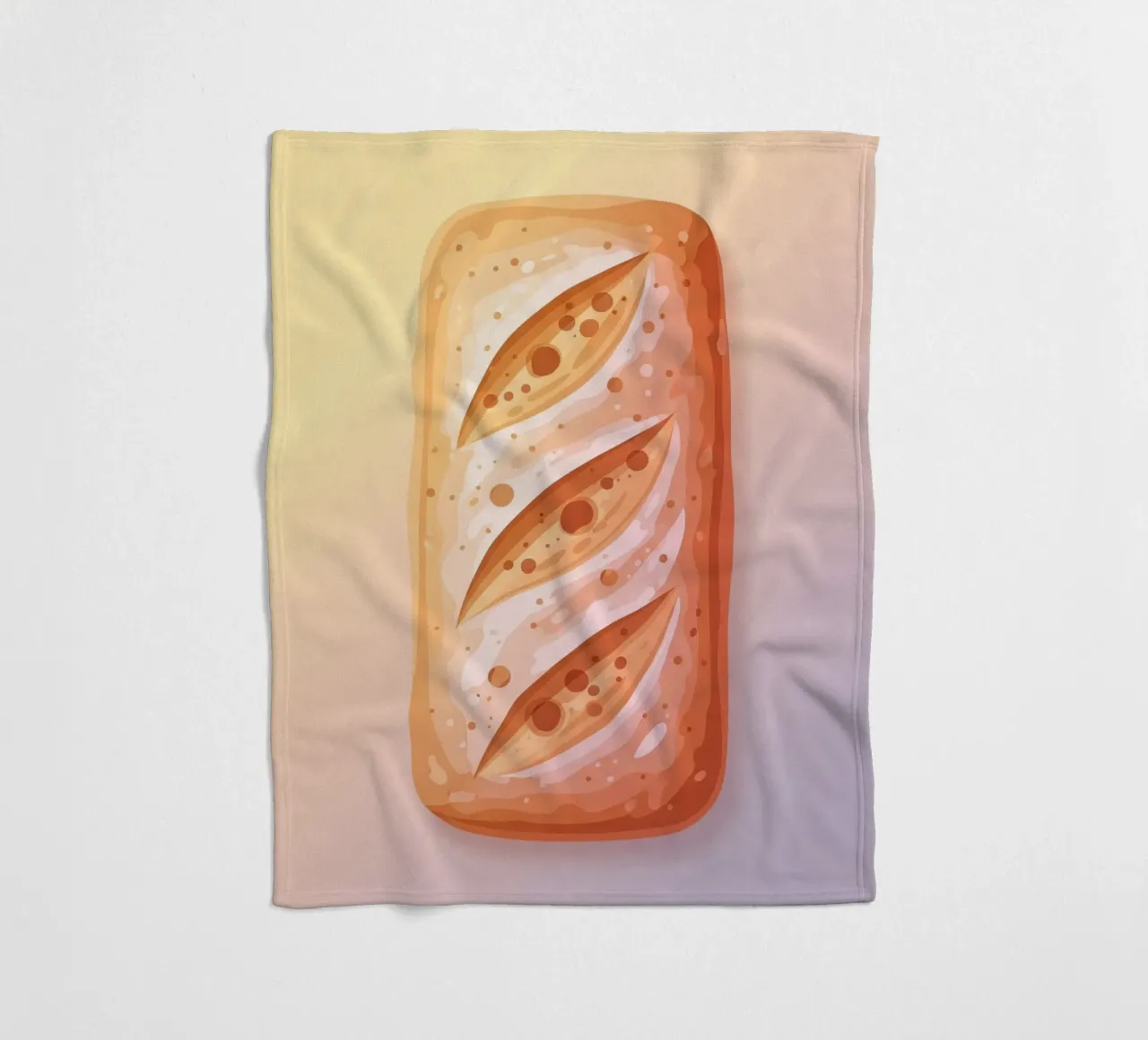 Ciabatta Rustic fleecedeken van FlatPrint Studio