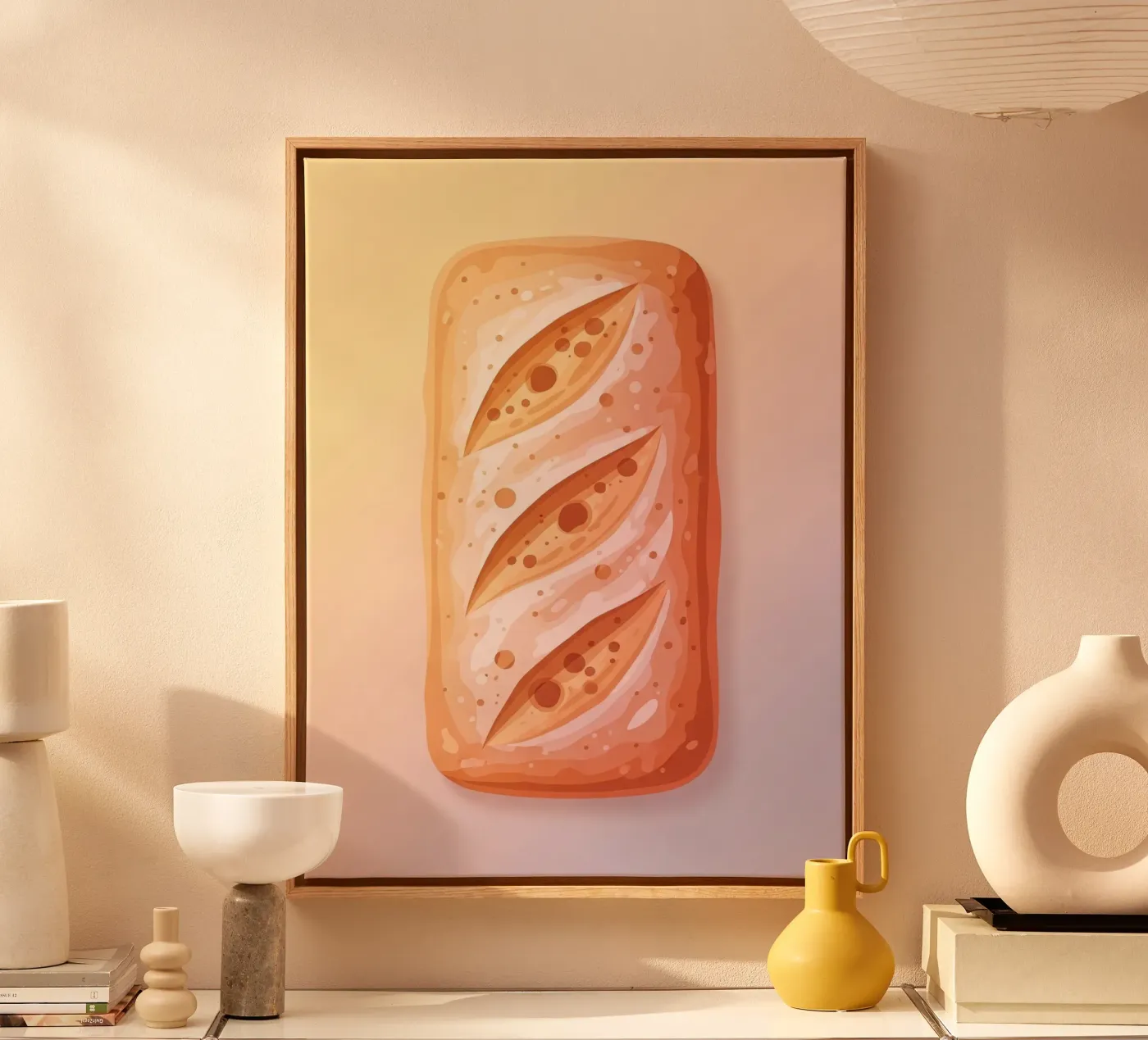 Ciabatta Rustic Leinwand von FlatPrint Studio