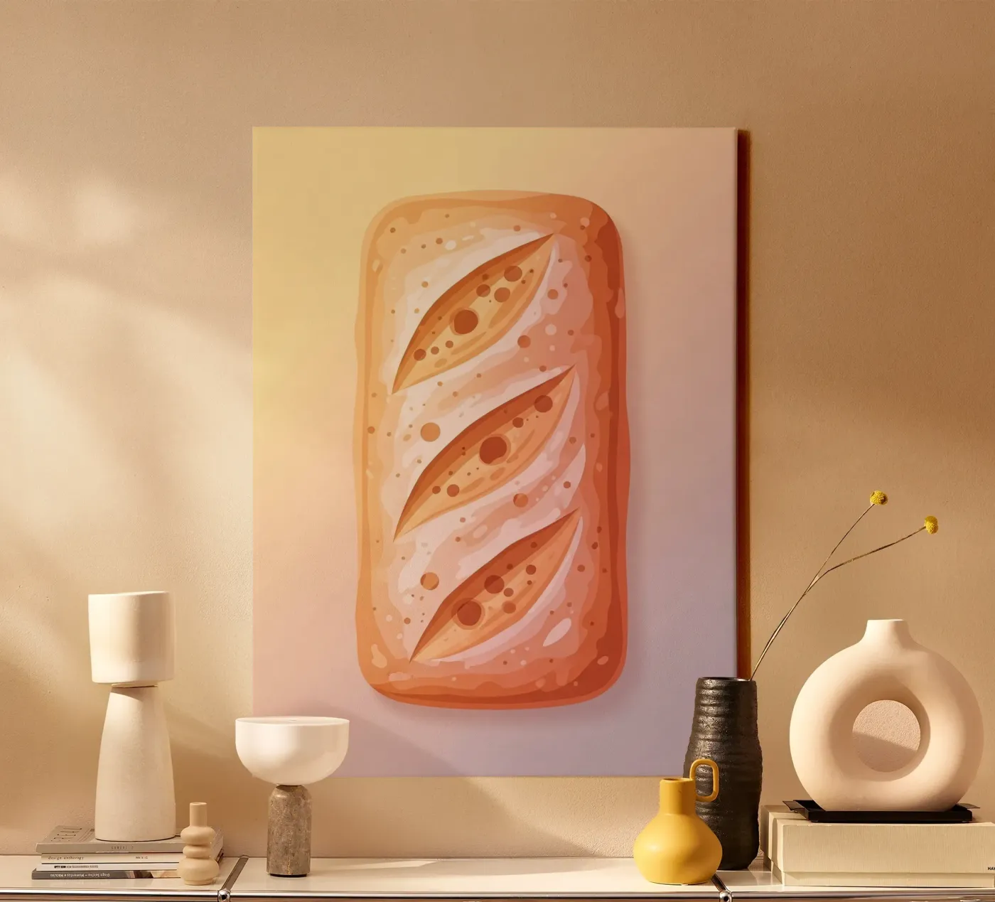 Ciabatta Rustic Leinwand von FlatPrint Studio