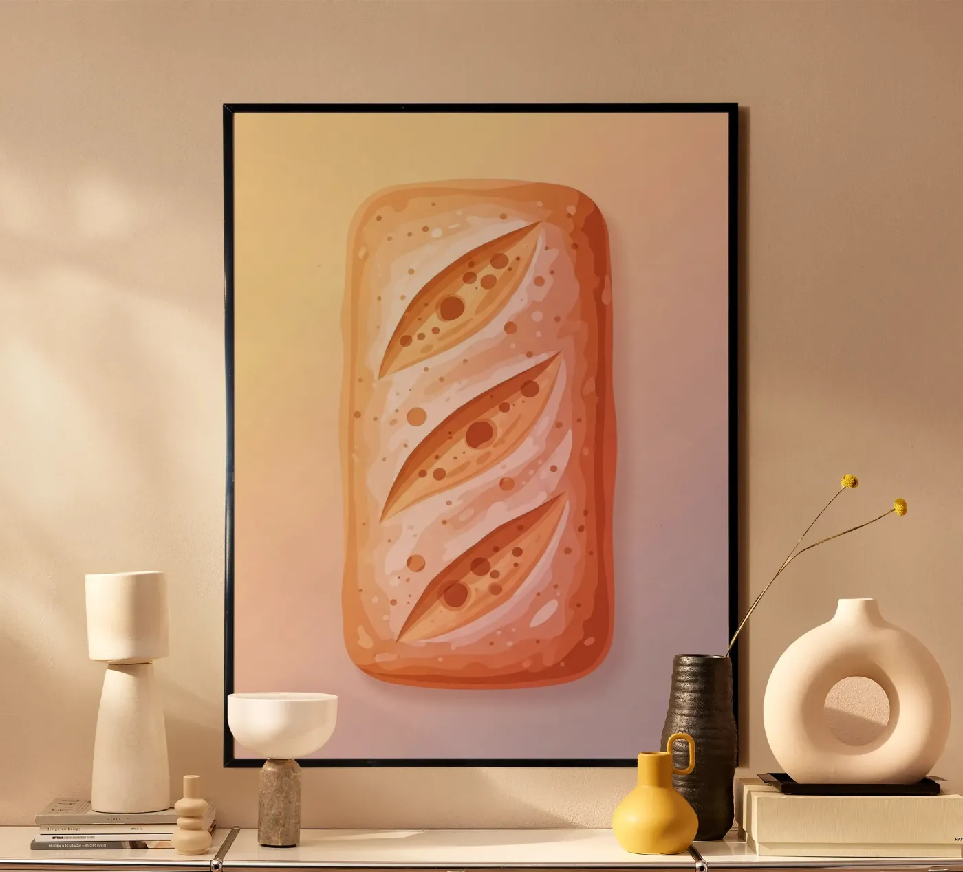 Ciabatta Rustic poster de FlatPrint Studio