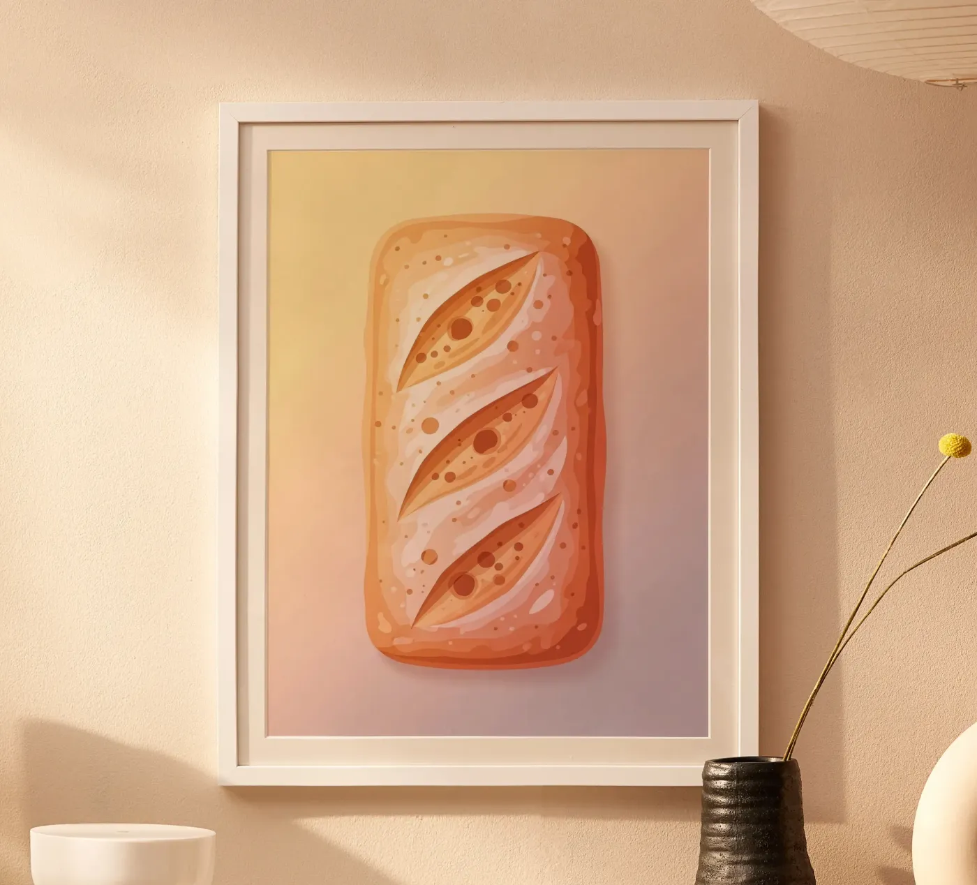 Ciabatta Rustic poster de FlatPrint Studio