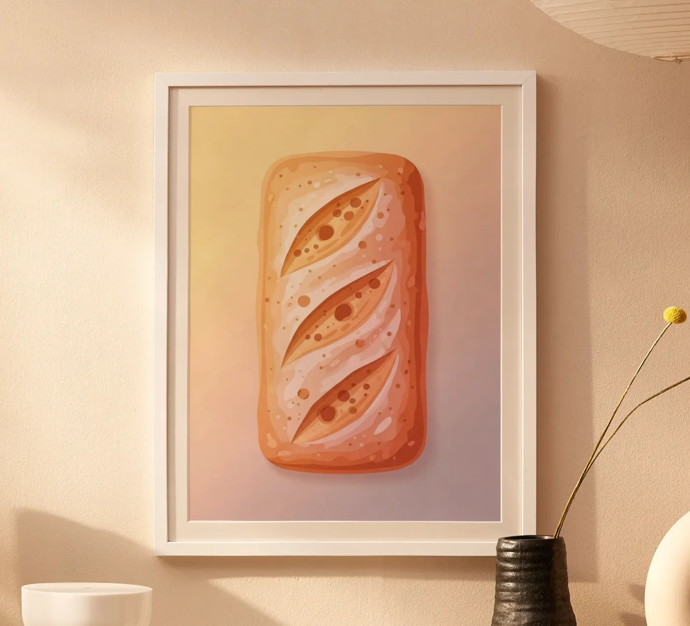 Ciabatta Rustic poster da FlatPrint Studio