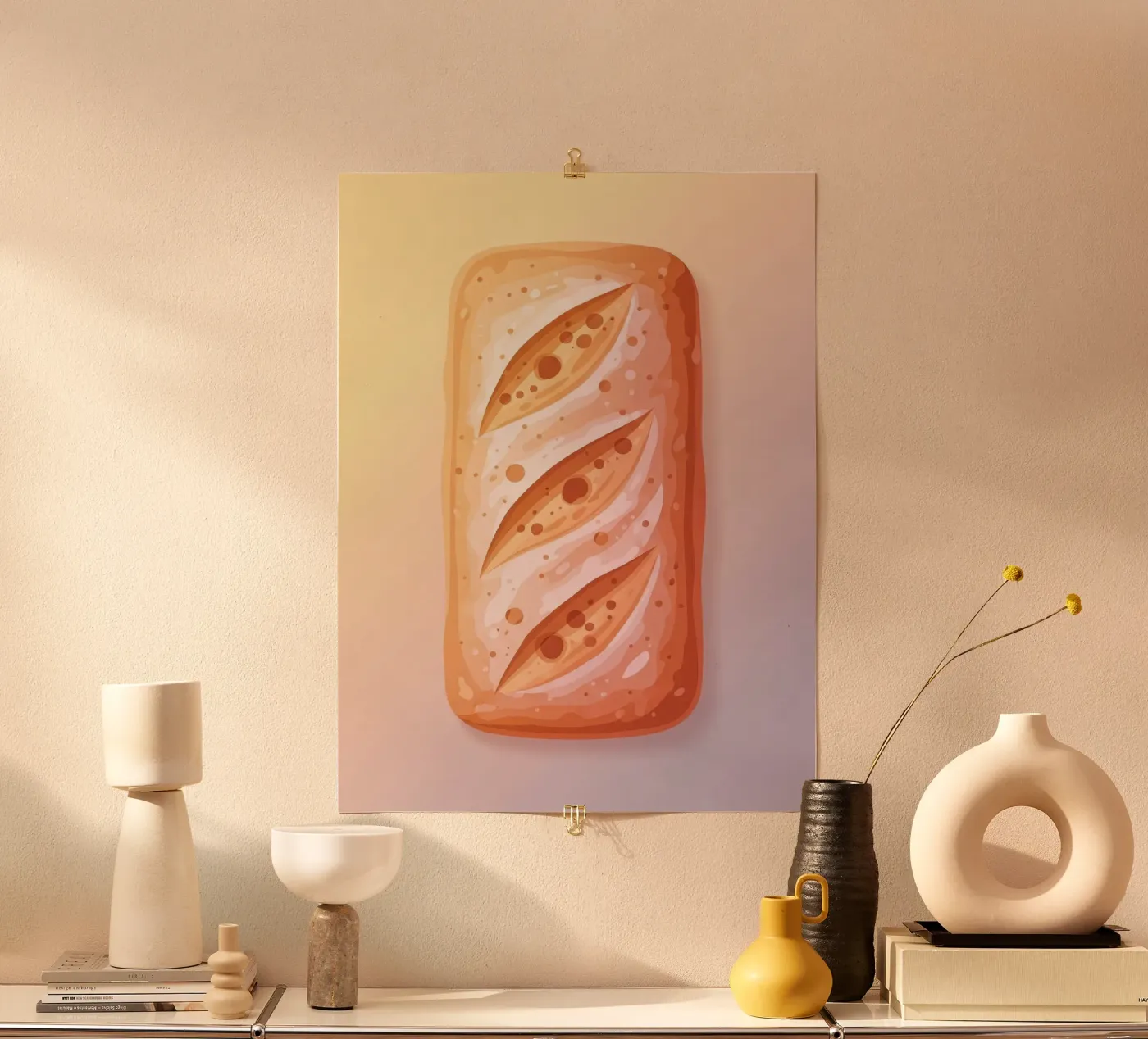 Ciabatta Rustic poster de FlatPrint Studio