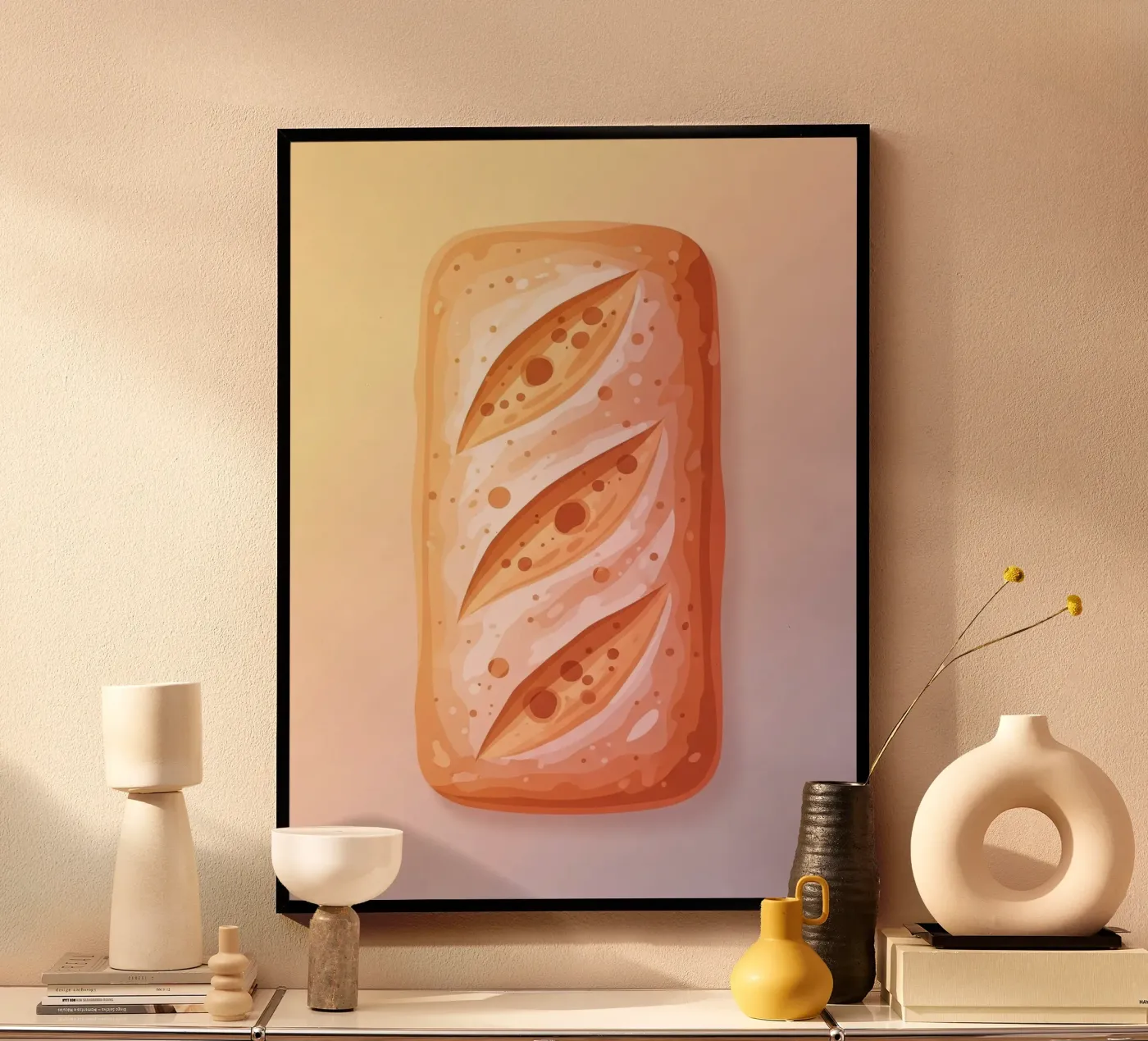 Ciabatta Rustic poster da FlatPrint Studio