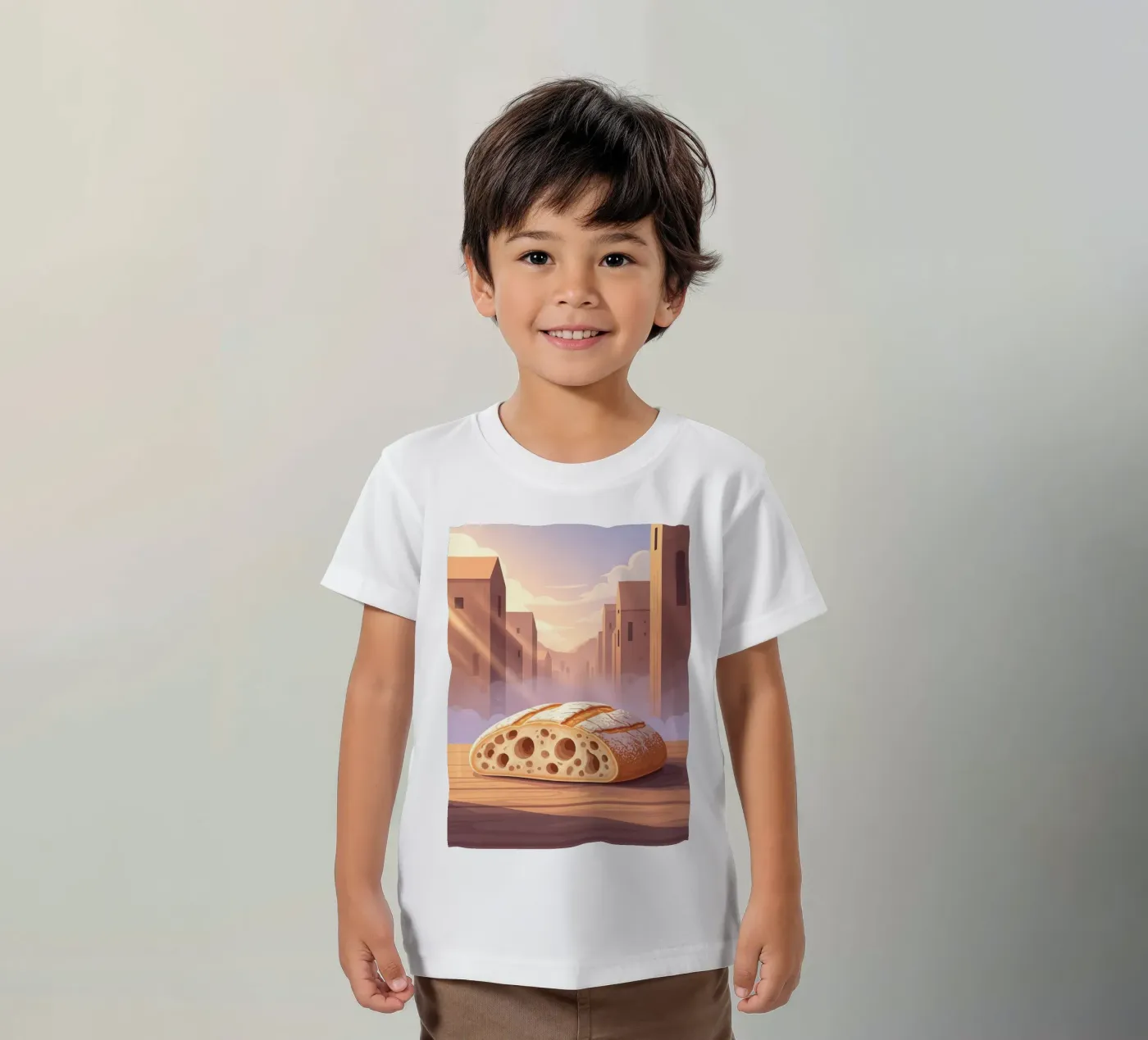 Rustieke slipper kinder t-shirt van FlatPrint Studio
