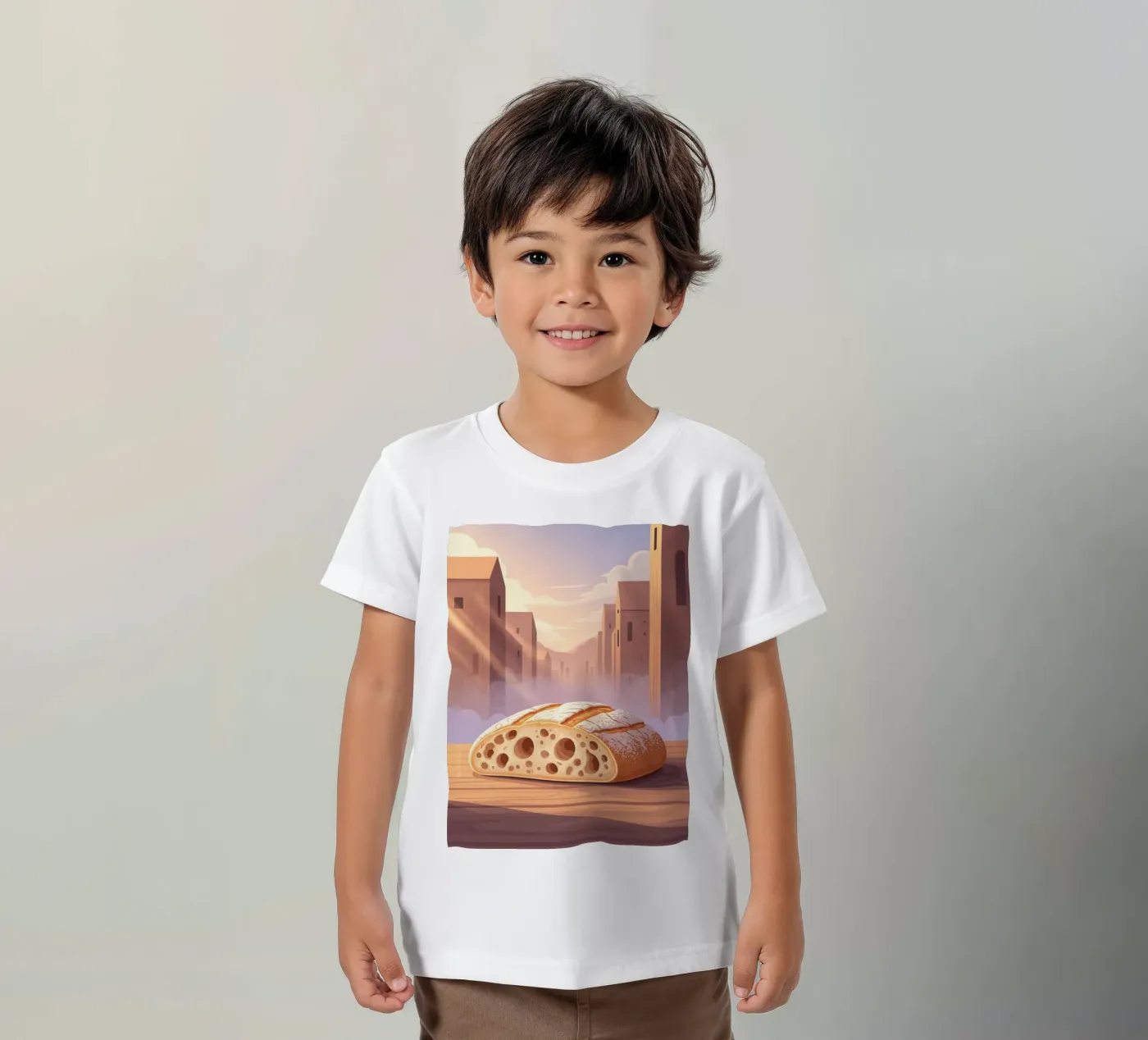 Rustieke slipper kinder t-shirt van FlatPrint Studio