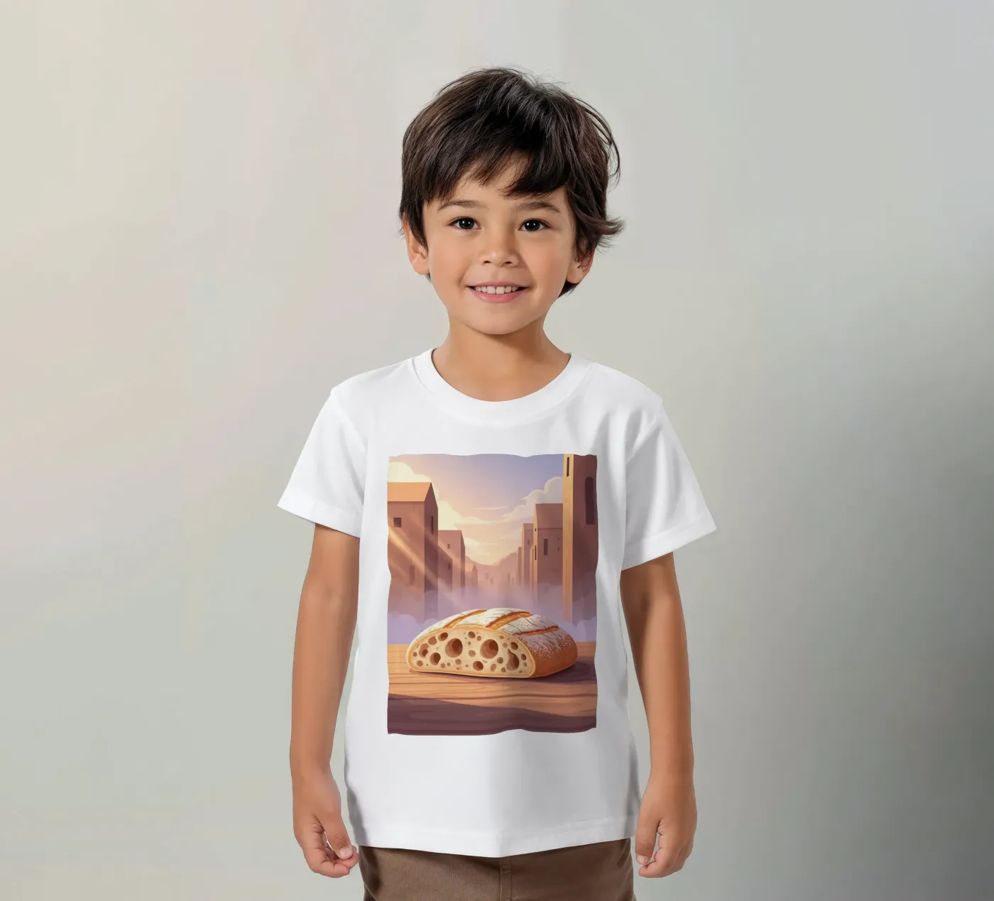 Rustieke slipper kinder t-shirt van FlatPrint Studio