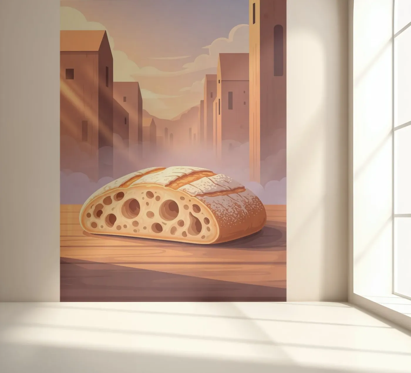 Rustic slipper fotobehang van FlatPrint Studio