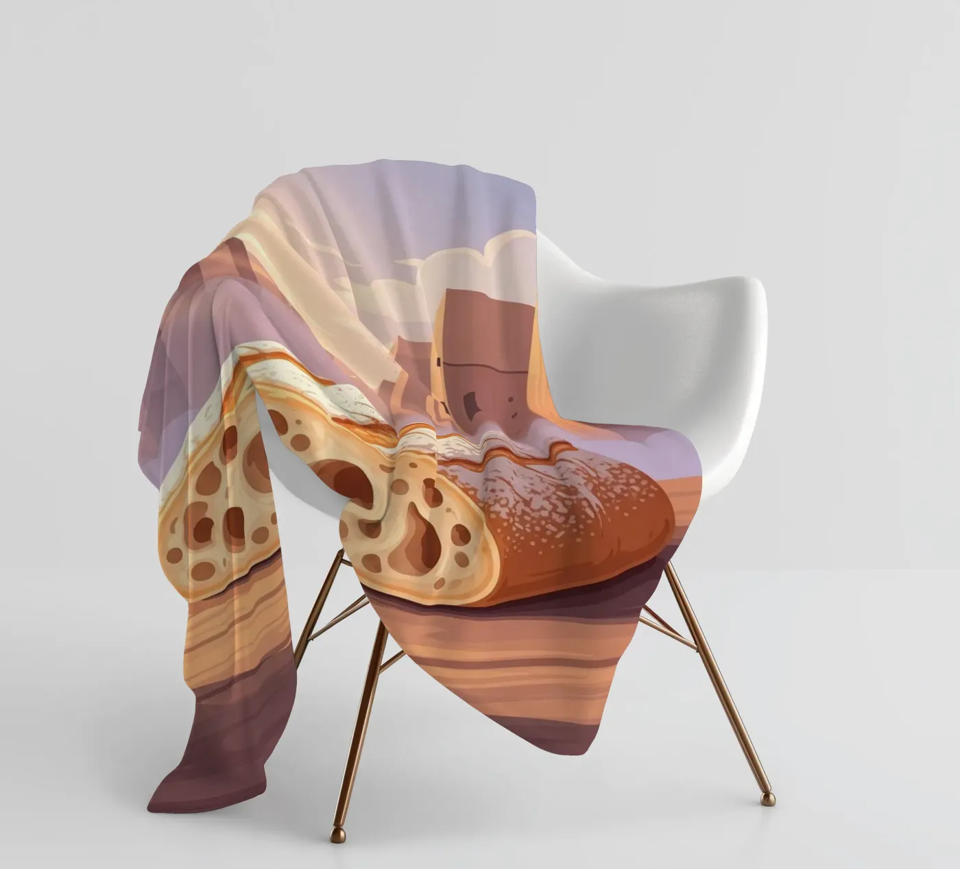 Rustic slipper fleecedeken van FlatPrint Studio