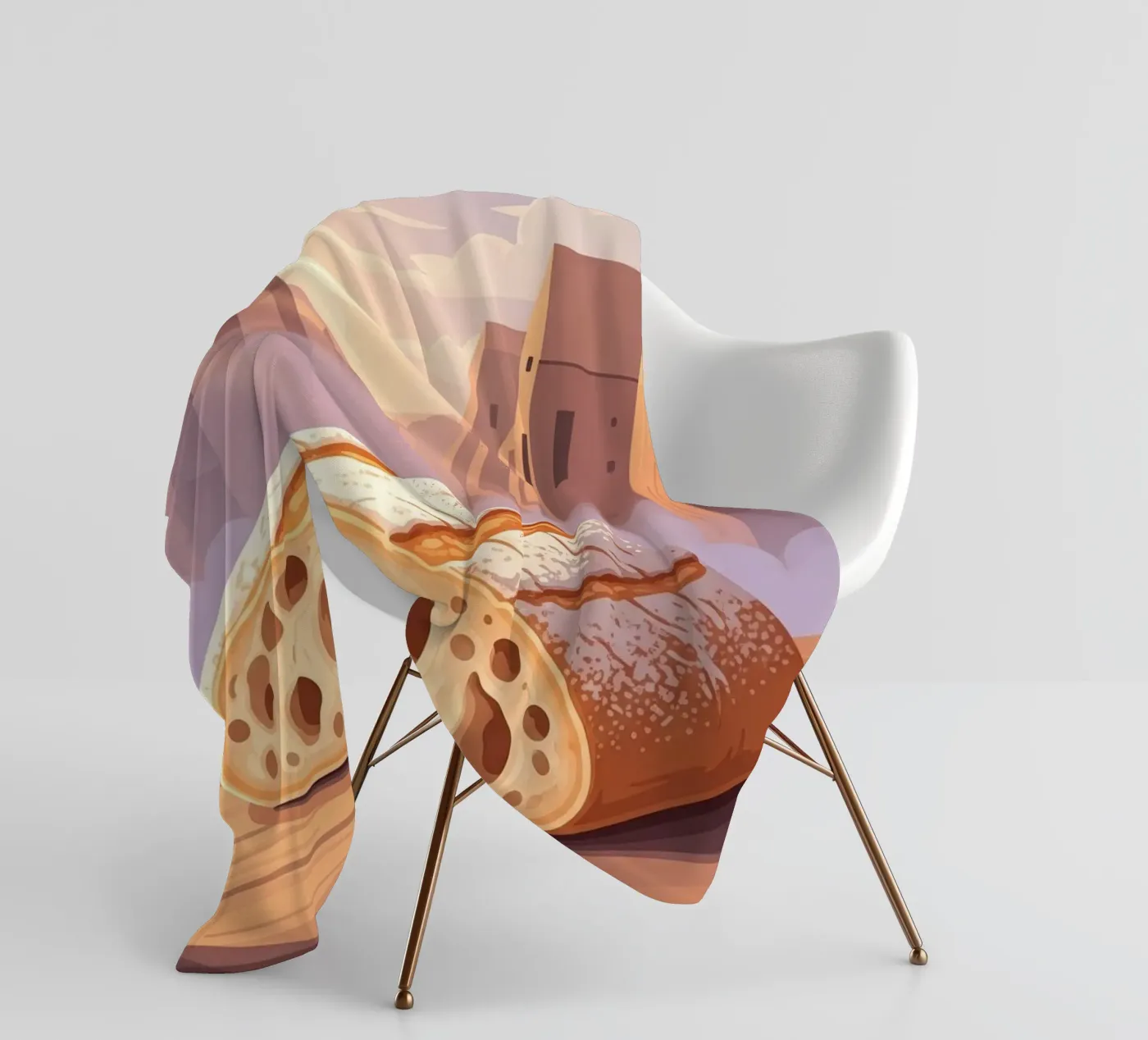 Rustic slipper fleecedeken van FlatPrint Studio