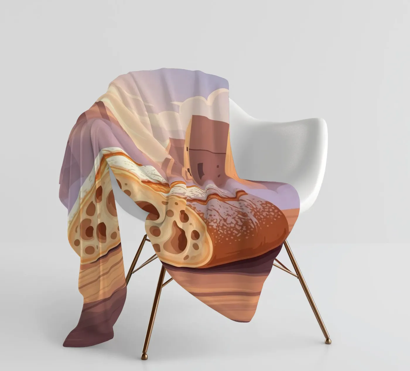 Rustic slipper fleecedeken van FlatPrint Studio