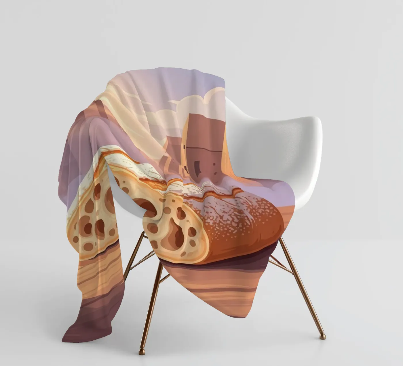 Ciabatta Rustic coperta in pile da FlatPrint Studio
