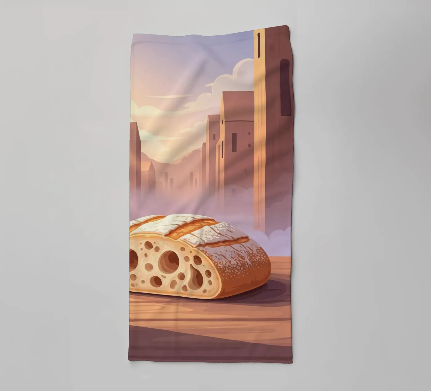 Rustic slipper towel by FlatPrint Studio
