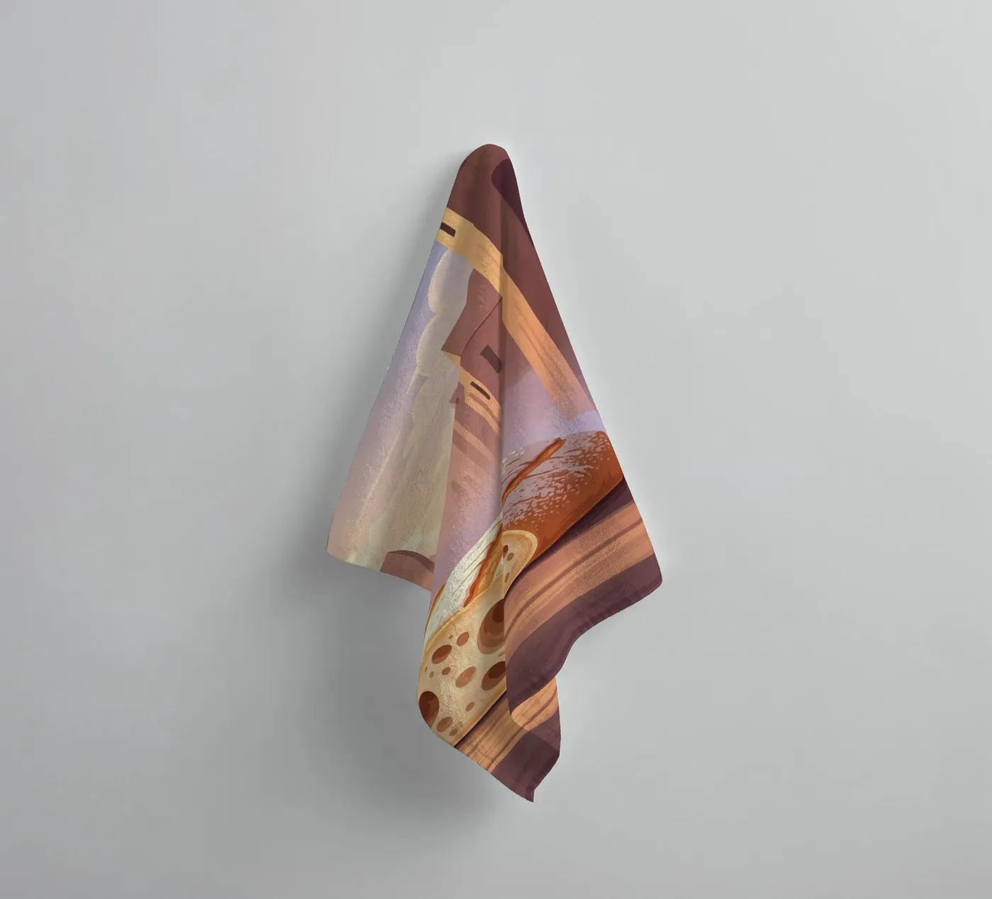 Rustic slipper towel by FlatPrint Studio