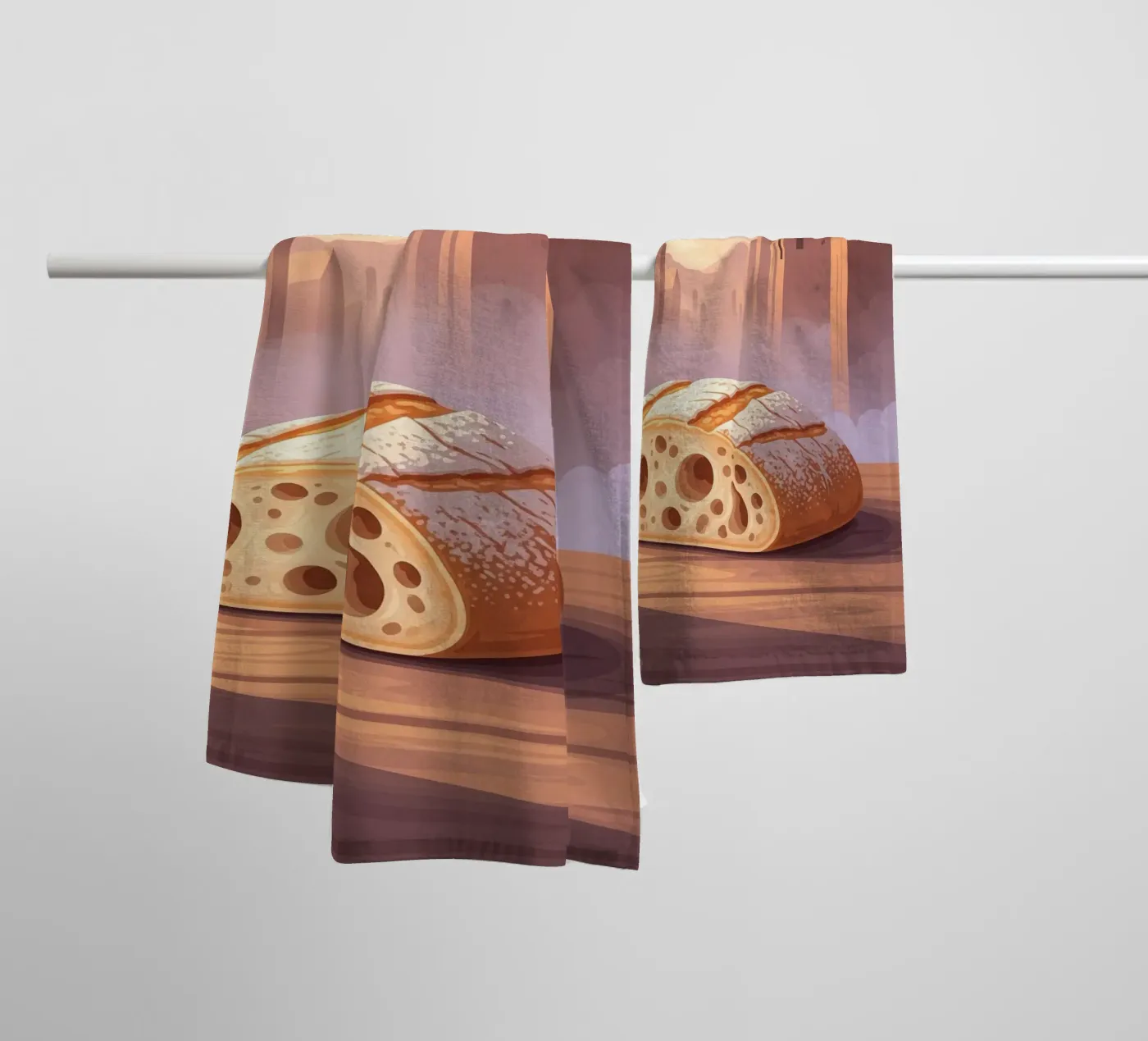 Rustic slipper towel by FlatPrint Studio