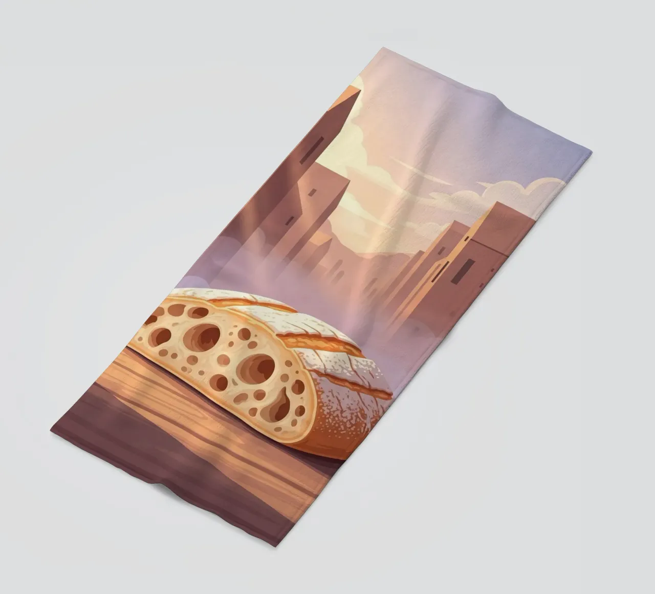 Rustic slipper strandhanddoek van FlatPrint Studio